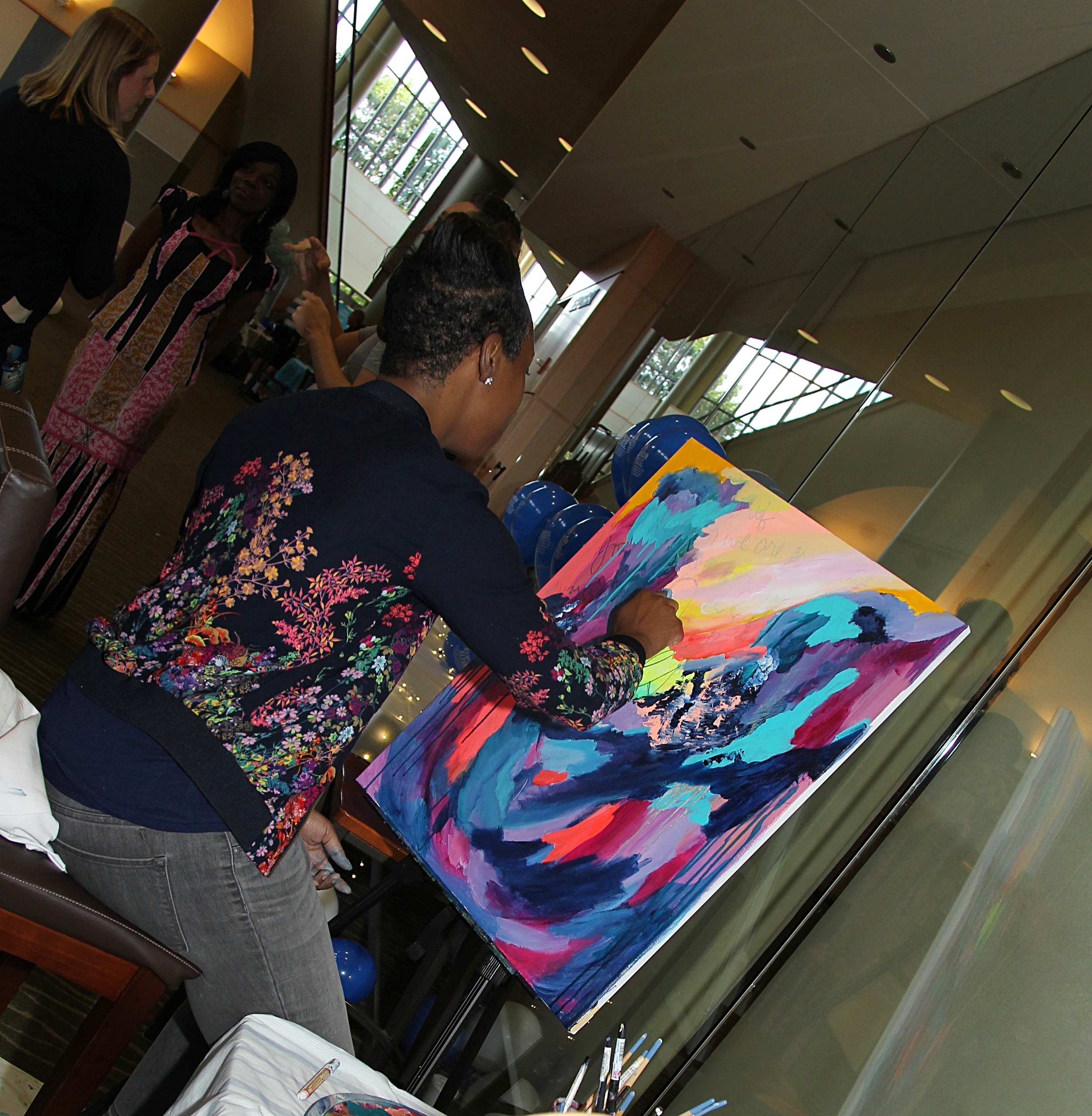 Live Painting at Willow Creek church Human Trafficking event, Fall 2017